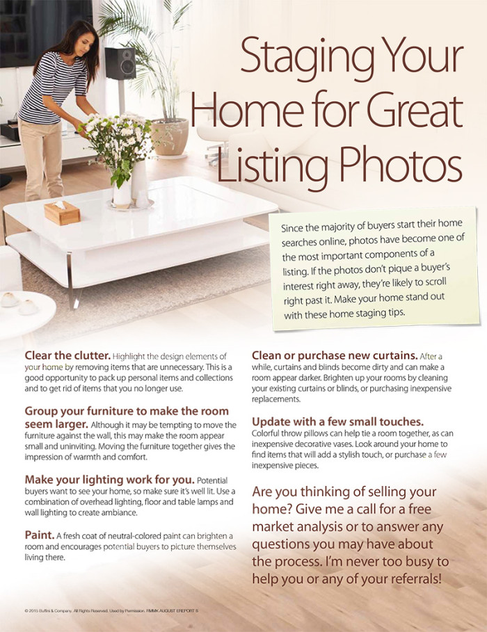 staging your home for great listing photos