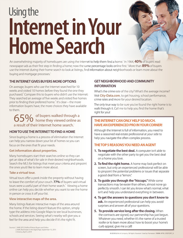 Using the internet in home search